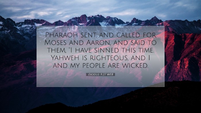 Picture 07 - Exodus 9:27 WEB Desktop Wallpaper - Pharaoh sent, and called for Moses and Aaron, and - Desktop Bible Verse Wallpaper