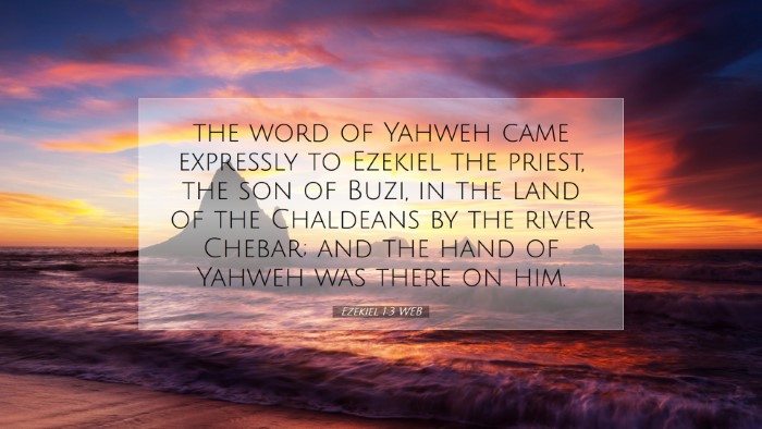 Picture 07 - Ezekiel 1:3 WEB Desktop Wallpaper - the word of Yahweh came expressly to Ezekiel the - Desktop Bible Verse Wallpaper