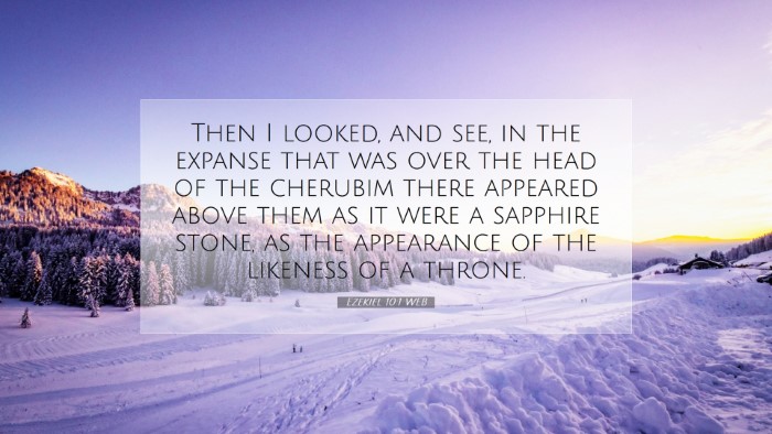 Picture 07 - Ezekiel 10:1 WEB Desktop Wallpaper - Then I looked, and see, in the expanse that was - Desktop Bible Verse Wallpaper