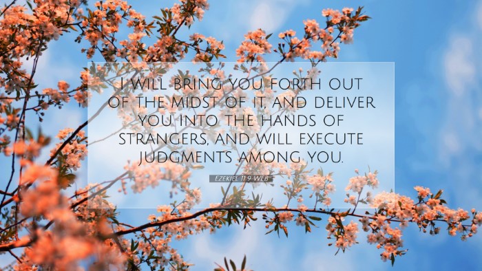 Picture 07 - Ezekiel 11:9 WEB Desktop Wallpaper - I will bring you forth out of the midst of it, - Desktop Bible Verse Wallpaper