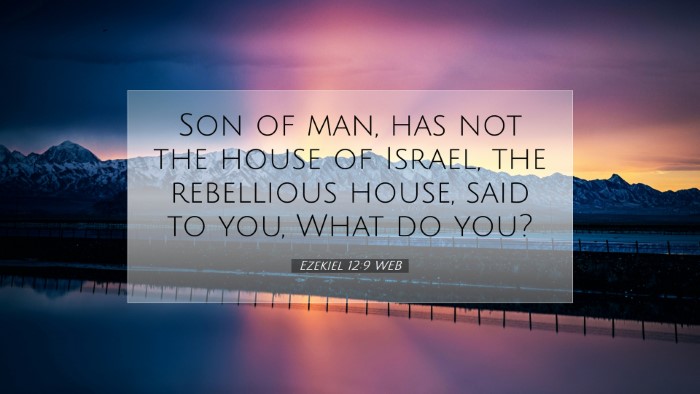 Picture 07 - Ezekiel 12:9 WEB Desktop Wallpaper - Son of man, has not the house of Israel, the - Desktop Bible Verse Wallpaper