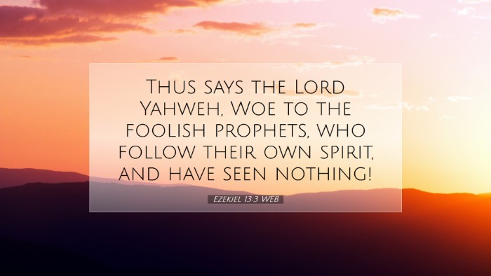 Picture 07 - Ezekiel 13:3 WEB Desktop Wallpaper - Thus says the Lord Yahweh, Woe to the foolish - Desktop Bible Verse Wallpaper