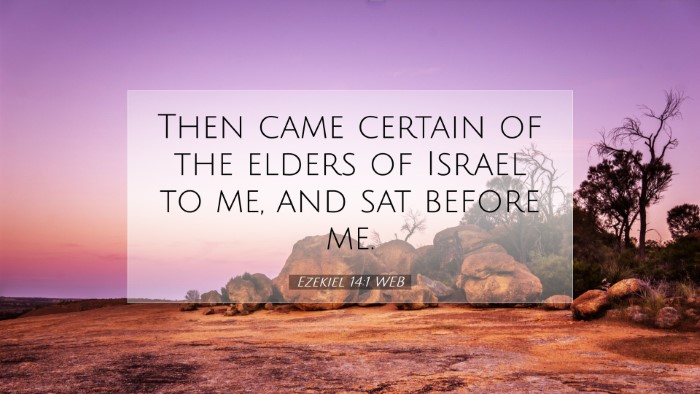 Picture 07 - Ezekiel 14:1 WEB Desktop Wallpaper - Then came certain of the elders of Israel to me, - Desktop Bible Verse Wallpaper