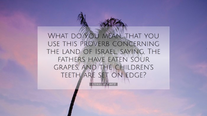 Picture 07 - Ezekiel 18:2 WEB Desktop Wallpaper - What do you mean, that you use this proverb - Desktop Bible Verse Wallpaper