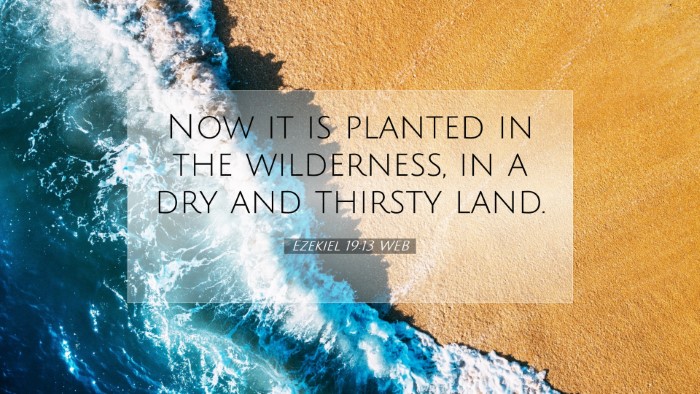 Picture 07 - Ezekiel 19:13 WEB Desktop Wallpaper - Now it is planted in the wilderness, in a dry and - Desktop Bible Verse Wallpaper