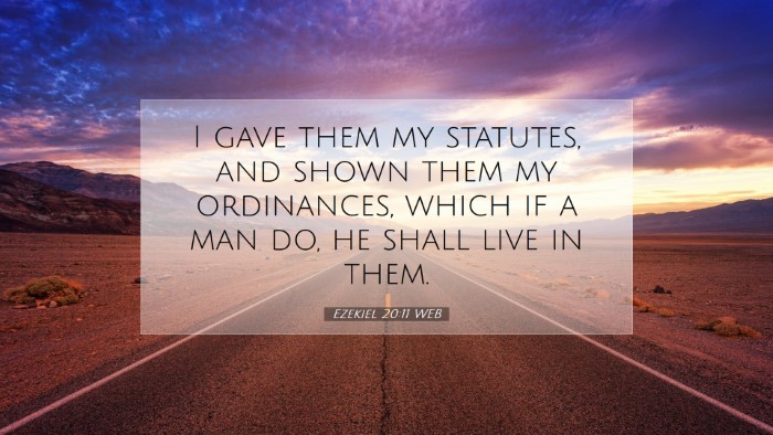 Picture 07 - Ezekiel 20:11 WEB Desktop Wallpaper - I gave them my statutes, and shown them my - Desktop Bible Verse Wallpaper