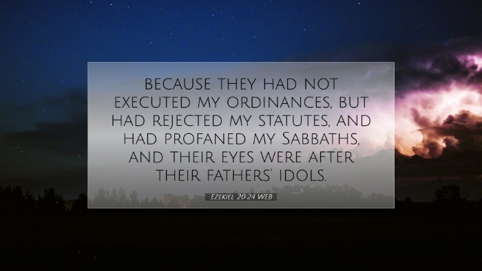 Picture 07 - Ezekiel 20:24 WEB Desktop Wallpaper - because they had not executed my ordinances, but - Desktop Bible Verse Wallpaper