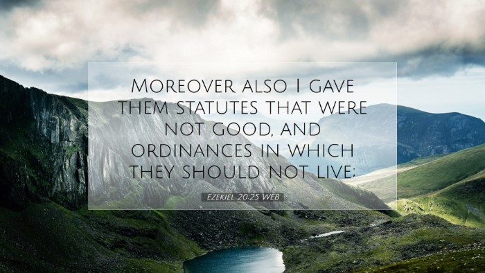 Picture 07 - Ezekiel 20:25 WEB Desktop Wallpaper - Moreover also I gave them statutes that were not - Desktop Bible Verse Wallpaper