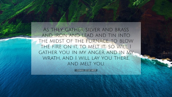 Picture 07 - Ezekiel 22:20 WEB Desktop Wallpaper - As they gather silver and brass and iron and lead - Desktop Bible Verse Wallpaper