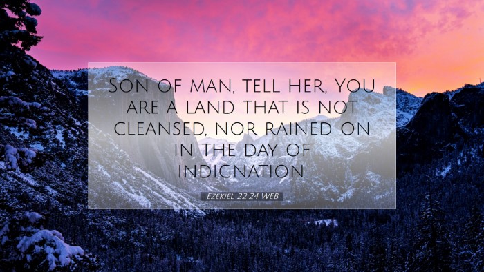 Picture 07 - Ezekiel 22:24 WEB Desktop Wallpaper - Son of man, tell her, You are a land that is not - Desktop Bible Verse Wallpaper