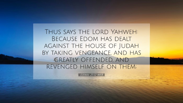 Picture 07 - Ezekiel 25:12 WEB Desktop Wallpaper - Thus says the Lord Yahweh: Because Edom has dealt - Desktop Bible Verse Wallpaper