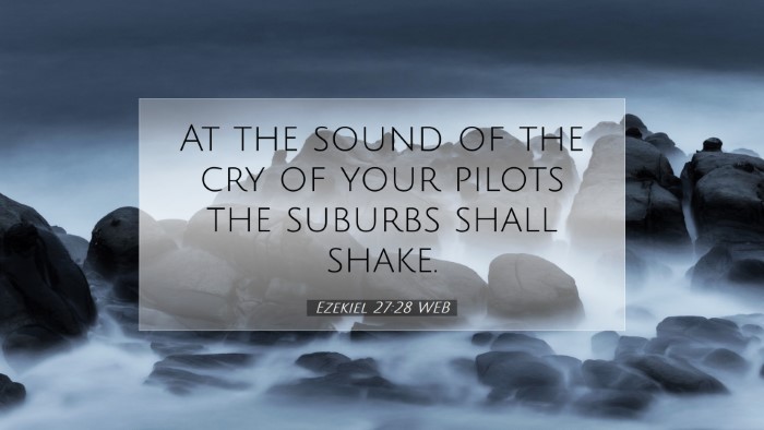 Picture 07 - Ezekiel 27:28 WEB Desktop Wallpaper - At the sound of the cry of your pilots the - Desktop Bible Verse Wallpaper