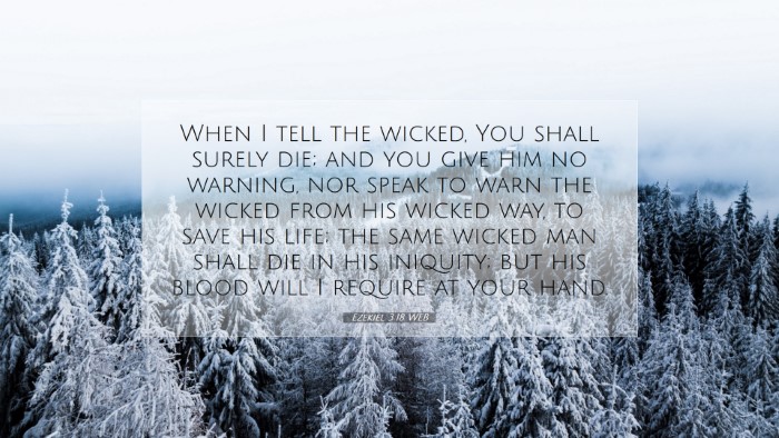 Picture 07 - Ezekiel 3:18 WEB Desktop Wallpaper - When I tell the wicked, You shall surely die; and - Desktop Bible Verse Wallpaper