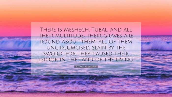 Picture 07 - Ezekiel 32:26 WEB Desktop Wallpaper - There is Meshech, Tubal, and all their multitude; - Desktop Bible Verse Wallpaper