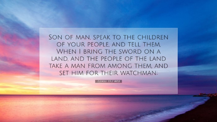 Picture 07 - Ezekiel 33:2 WEB Desktop Wallpaper - Son of man, speak to the children of your people, - Desktop Bible Verse Wallpaper