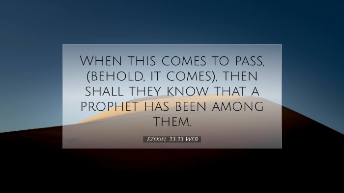 Picture 07 - Ezekiel 33:33 WEB Desktop Wallpaper - When this comes to pass, (behold, it comes), then - Desktop Bible Verse Wallpaper