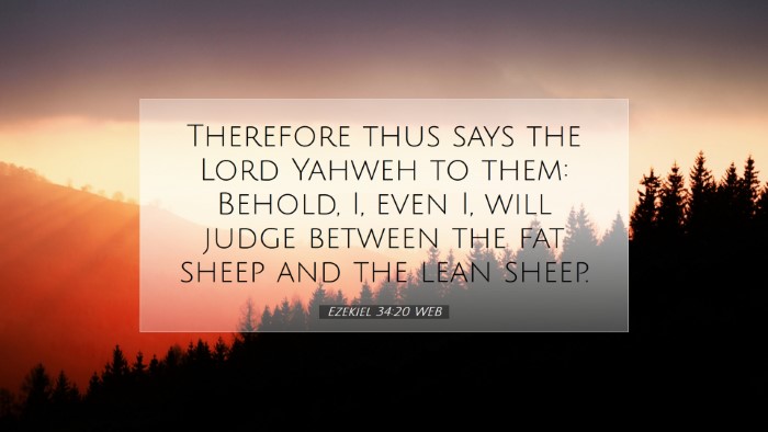 Picture 07 - Ezekiel 34:20 WEB Desktop Wallpaper - Therefore thus says the Lord Yahweh to them: - Desktop Bible Verse Wallpaper