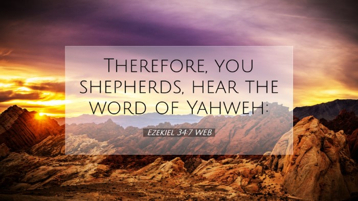 Picture 07 - Ezekiel 34:7 WEB Desktop Wallpaper - Therefore, you shepherds, hear the word of - Desktop Bible Verse Wallpaper