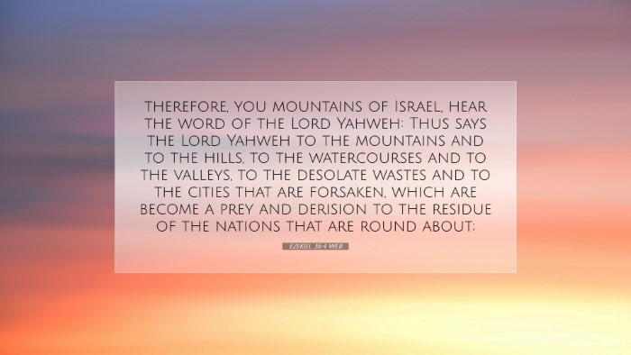 Picture 07 - Ezekiel 36:4 WEB Desktop Wallpaper - therefore, you mountains of Israel, hear the word - Desktop Bible Verse Wallpaper