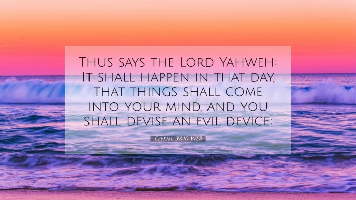 Picture 07 - Ezekiel 38:10 WEB Desktop Wallpaper - Thus says the Lord Yahweh: It shall happen in - Desktop Bible Verse Wallpaper
