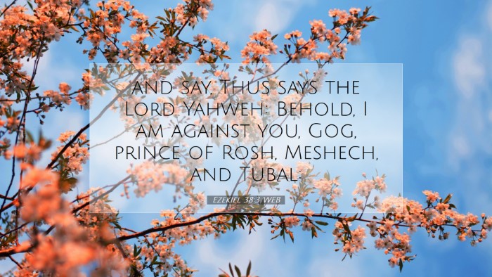 Picture 07 - Ezekiel 38:3 WEB Desktop Wallpaper - and say, Thus says the Lord Yahweh: Behold, I am - Desktop Bible Verse Wallpaper