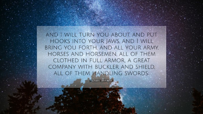 Picture 07 - Ezekiel 38:4 WEB Desktop Wallpaper - and I will turn you about, and put hooks into - Desktop Bible Verse Wallpaper