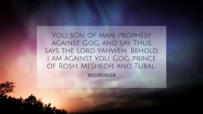 Picture 07 - Ezekiel 39:1 WEB Desktop Wallpaper - You, son of man, prophesy against Gog, and say, - Desktop Bible Verse Wallpaper