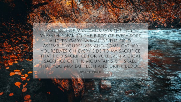 Picture 07 - Ezekiel 39:17 WEB Desktop Wallpaper - You, son of man, thus says the Lord Yahweh: Speak - Desktop Bible Verse Wallpaper