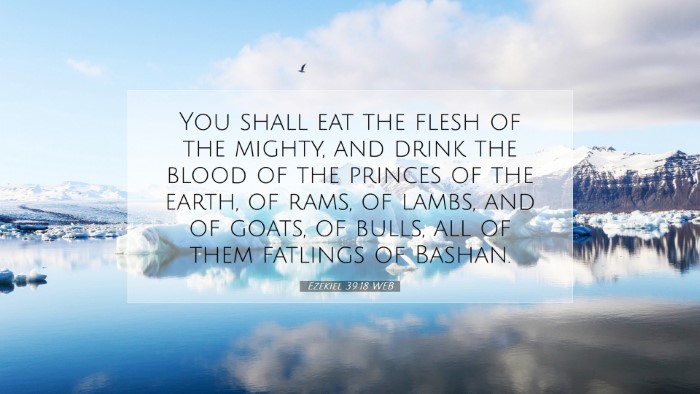 Picture 07 - Ezekiel 39:18 WEB Desktop Wallpaper - You shall eat the flesh of the mighty, and drink - Desktop Bible Verse Wallpaper