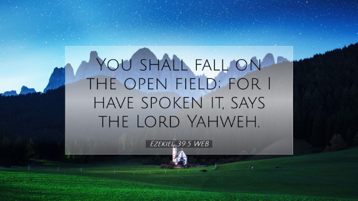 Picture 07 - Ezekiel 39:5 WEB Desktop Wallpaper - You shall fall on the open field; for I have - Desktop Bible Verse Wallpaper