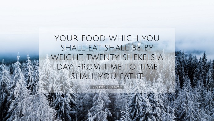 Picture 07 - Ezekiel 4:10 WEB Desktop Wallpaper - Your food which you shall eat shall be by weight, - Desktop Bible Verse Wallpaper