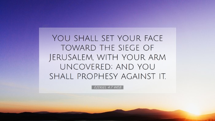 Picture 07 - Ezekiel 4:7 WEB Desktop Wallpaper - You shall set your face toward the siege of - Desktop Bible Verse Wallpaper