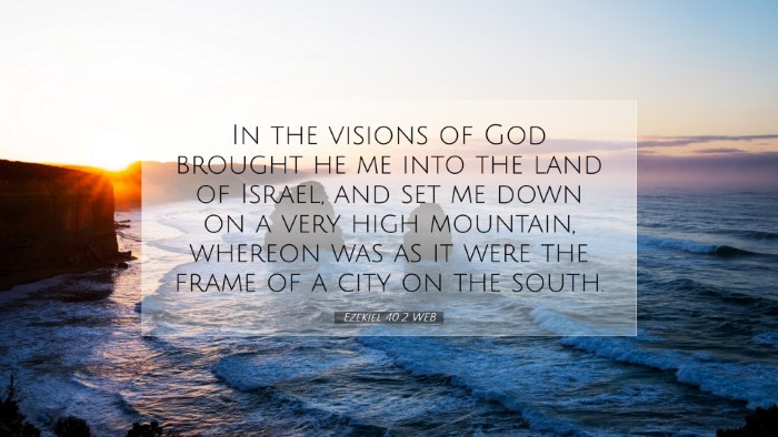 Picture 07 - Ezekiel 40:2 WEB Desktop Wallpaper - In the visions of God brought he me into the land - Desktop Bible Verse Wallpaper