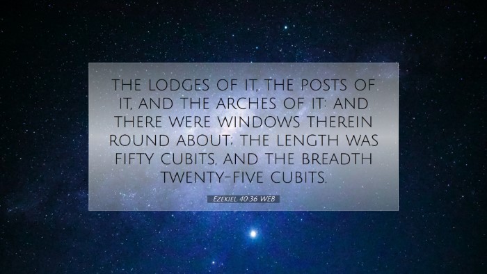 Picture 07 - Ezekiel 40:36 WEB Desktop Wallpaper - the lodges of it, the posts of it, and the arches - Desktop Bible Verse Wallpaper