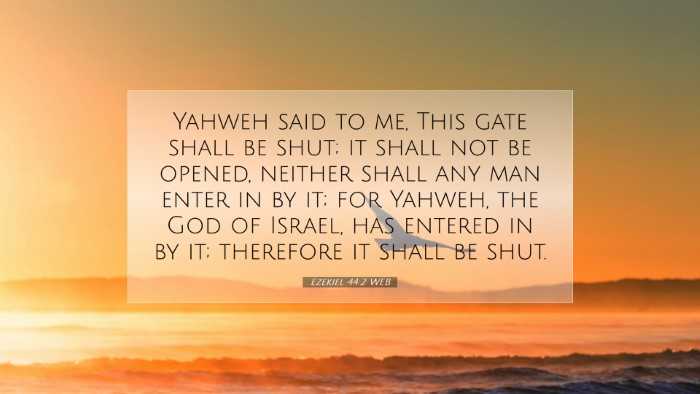 Picture 07 - Ezekiel 44:2 WEB Desktop Wallpaper - Yahweh said to me, This gate shall be shut; it - Desktop Bible Verse Wallpaper