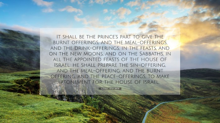 Picture 07 - Ezekiel 45:17 WEB Desktop Wallpaper - It shall be the prince's part to give the burnt - Desktop Bible Verse Wallpaper