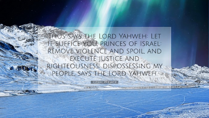 Picture 07 - Ezekiel 45:9 WEB Desktop Wallpaper - Thus says the Lord Yahweh: Let it suffice you, - Desktop Bible Verse Wallpaper