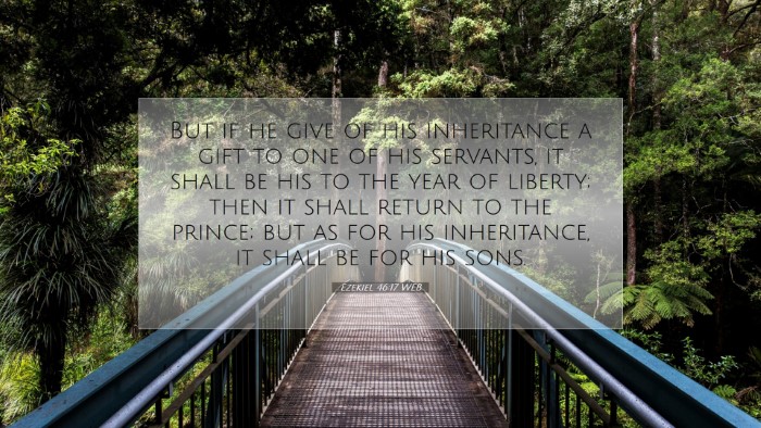 Picture 07 - Ezekiel 46:17 WEB Desktop Wallpaper - But if he give of his inheritance a gift to one - Desktop Bible Verse Wallpaper