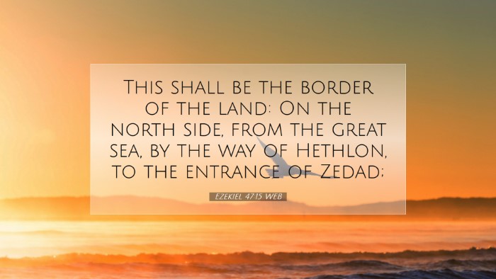 Picture 07 - Ezekiel 47:15 WEB Desktop Wallpaper - This shall be the border of the land: On the - Desktop Bible Verse Wallpaper