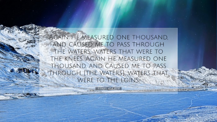 Picture 07 - Ezekiel 47:4 WEB Desktop Wallpaper - Again he measured one thousand, and caused me to - Desktop Bible Verse Wallpaper