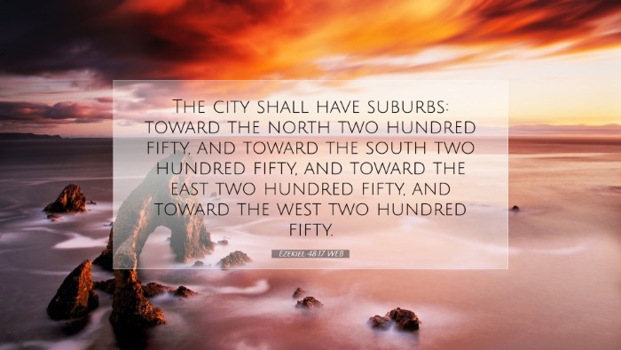 Picture 07 - Ezekiel 48:17 WEB Desktop Wallpaper - The city shall have suburbs: toward the north two - Desktop Bible Verse Wallpaper