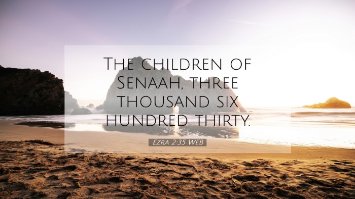 Picture 07 - Ezra 2:35 WEB Desktop Wallpaper - The children of Senaah, three thousand six - Desktop Bible Verse Wallpaper