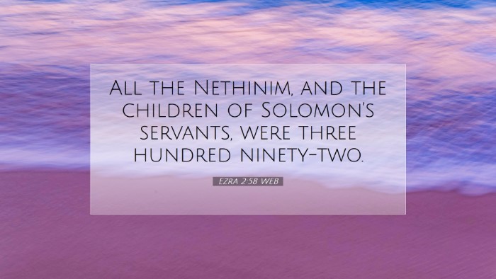 Picture 07 - Ezra 2:58 WEB Desktop Wallpaper - All the Nethinim, and the children of Solomon's - Desktop Bible Verse Wallpaper