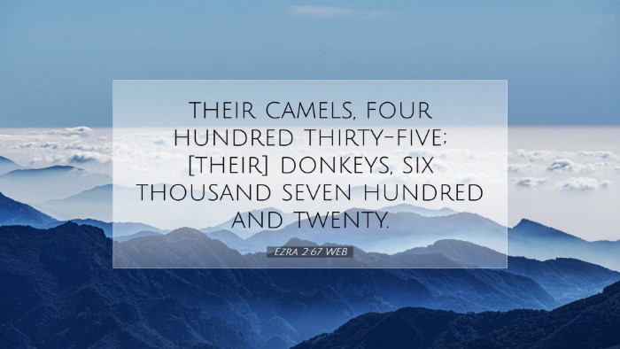 Picture 07 - Ezra 2:67 WEB Desktop Wallpaper - their camels, four hundred thirty-five; [their] - Desktop Bible Verse Wallpaper