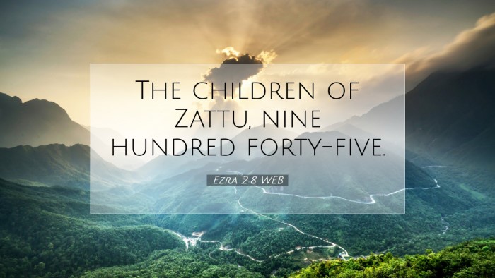 Picture 07 - Ezra 2:8 WEB Desktop Wallpaper - The children of Zattu, nine hundred - Desktop Bible Verse Wallpaper