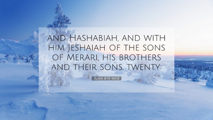 Picture 07 - Ezra 8:19 WEB Desktop Wallpaper - and Hashabiah, and with him Jeshaiah of the sons - Desktop Bible Verse Wallpaper