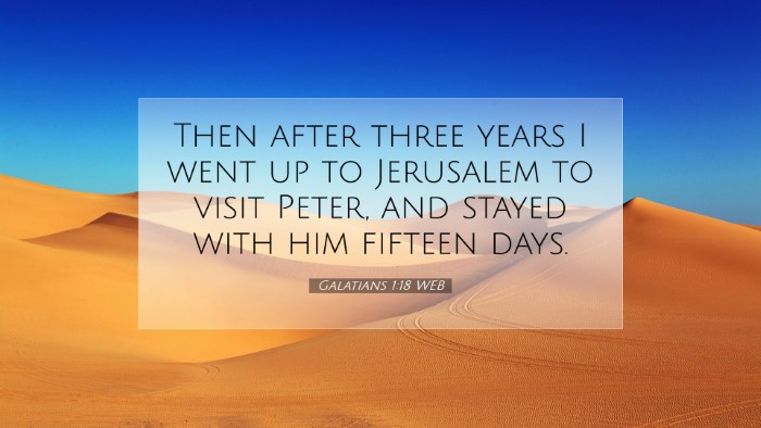 Picture 07 - Galatians 1:18 WEB Desktop Wallpaper - Then after three years I went up to Jerusalem to - Desktop Bible Verse Wallpaper
