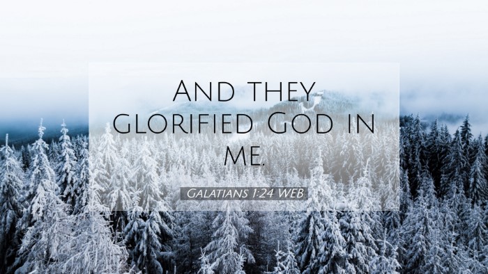 Picture 07 - Galatians 1:24 WEB Desktop Wallpaper - And they glorified God in - Desktop Bible Verse Wallpaper