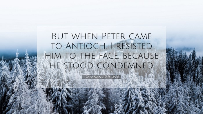 Picture 07 - Galatians 2:11 WEB Desktop Wallpaper - But when Peter came to Antioch, I resisted him to - Desktop Bible Verse Wallpaper