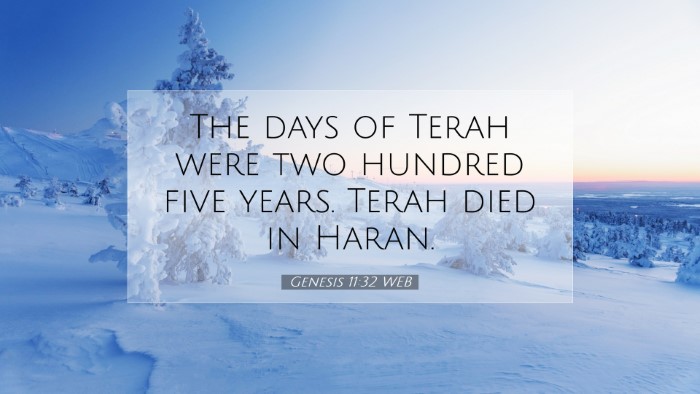 Picture 07 - Genesis 11:32 WEB Desktop Wallpaper - The days of Terah were two hundred five years. - Desktop Bible Verse Wallpaper